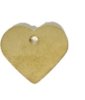 Identification tags in heart shape brass cursive
