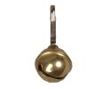 Bell in bell with snap hook, brassed