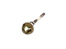 Jingle bell with snap hook, brassed