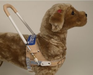 Support harness for "Therapiehund" natural brown