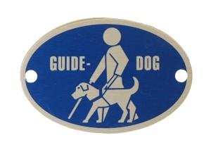 Badge "Guide Dog" oval, english