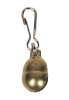 Brass bell &quot;Bean&quot; with snap hook, casted brass