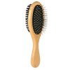 Wooden Brush with nylon and wire bristles, double sided