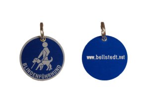 Dog tag "Blindenführhund" with engraving