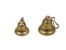 Bell with snap hook, brassed