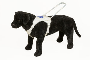 Führgeschirr "Bello" L - XL Gerader Führbügel 35cm Griffbezug in Leder