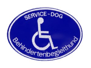 Patches "Behinderten-Begleithund" blue/white writing