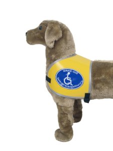 Kenndecke Typ II "Behinderten-Begleithund" Fahnenstoff gelb