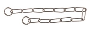 Long Link Choke Chain, Stainless Steel 55 cm / 3 mm