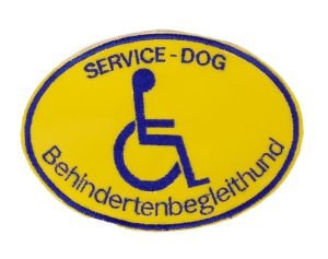 Service-Dog gelb/Schrift blau